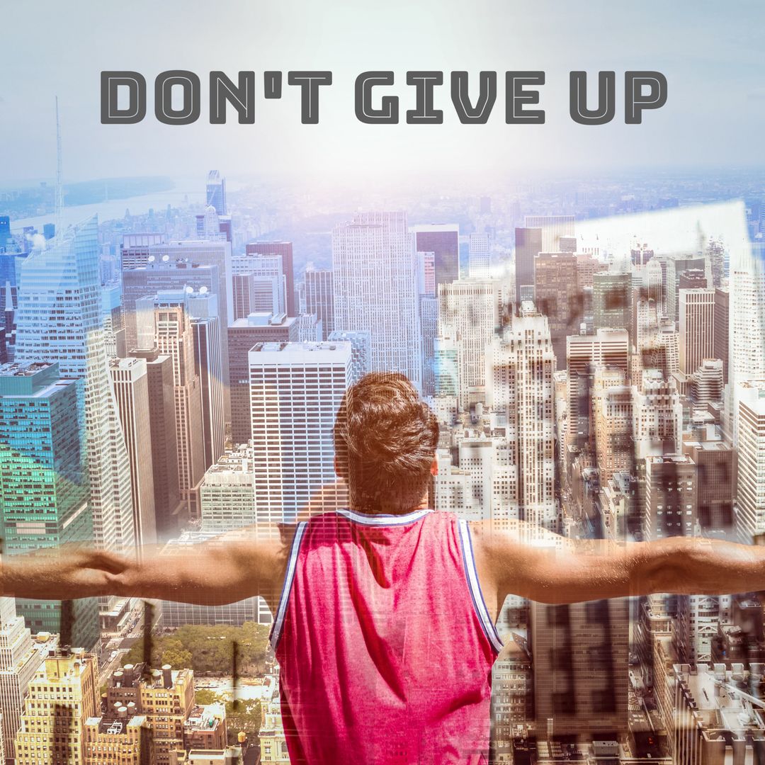 Motivational View Over Cityscape Encouraging Perseverance