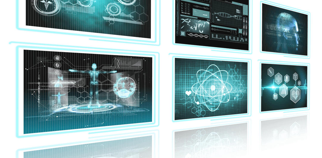 Futuristic Digital Interfaces on Transparent Background Vector Set - Download Free Stock Images Pikwizard.com