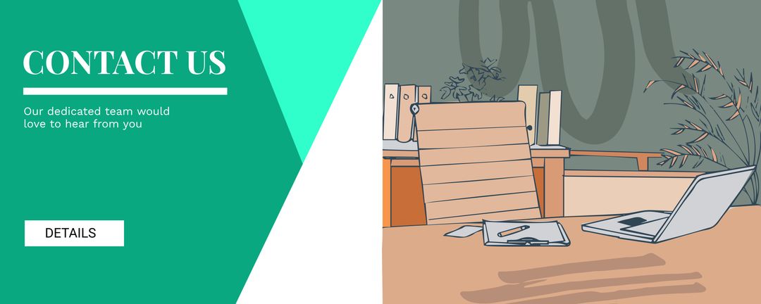 Inviting Office Desk Setup for Professional Communication Poster