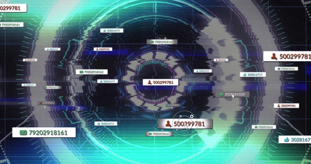 Futuristic Social Media Connectivity Network Interface Concept