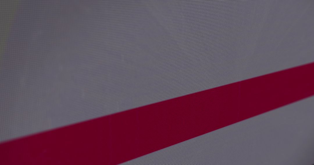 Abstract Digital Light Trails with Glitch Effect Over Red Banner