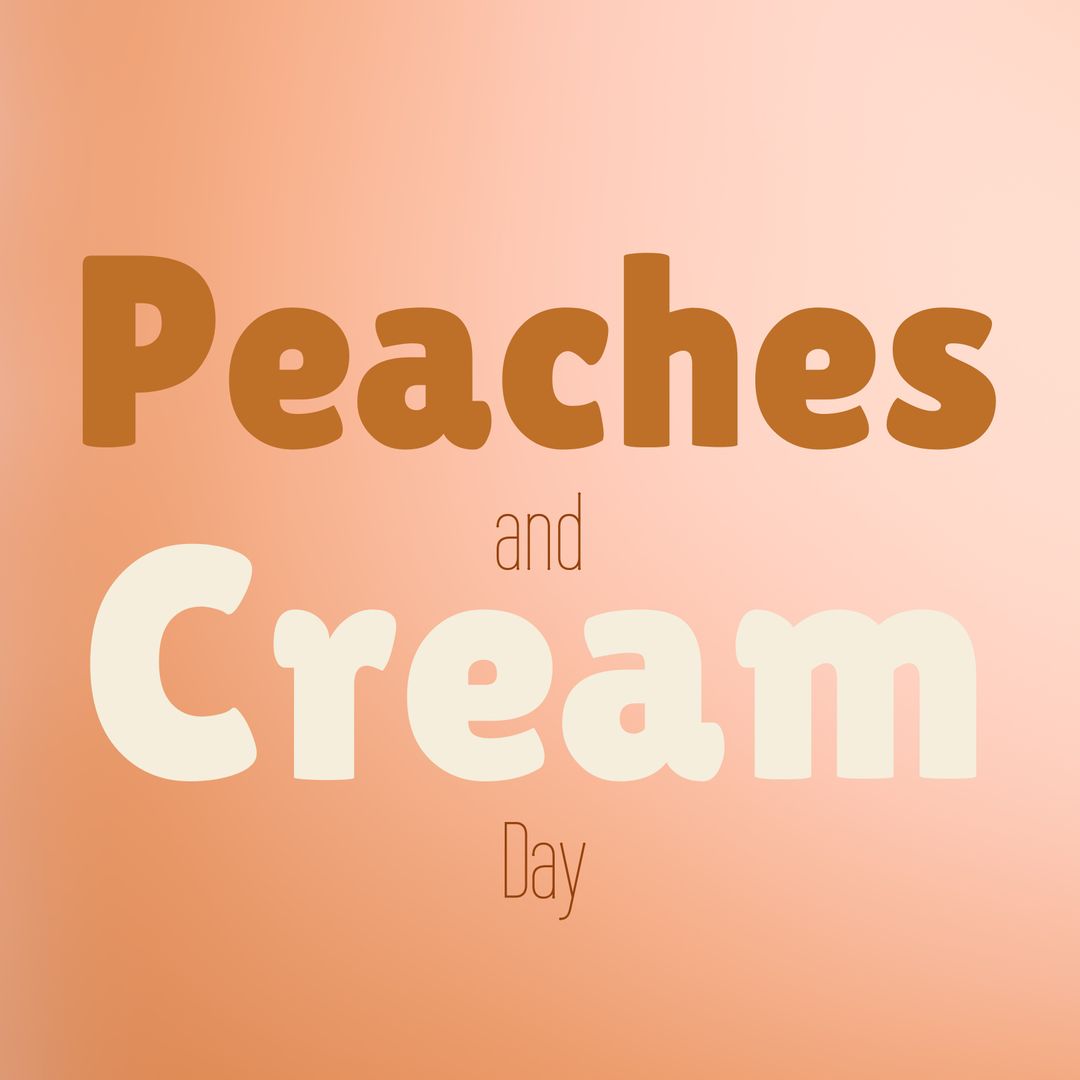 Peaches and Cream Celebration Advertisement Design