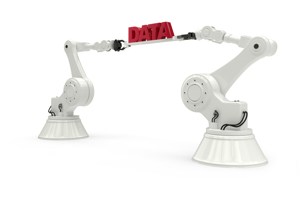 Robotic Arms Holding DATA Text Transparent Innovation Background PNG - Download Free Stock Images Pikwizard.com