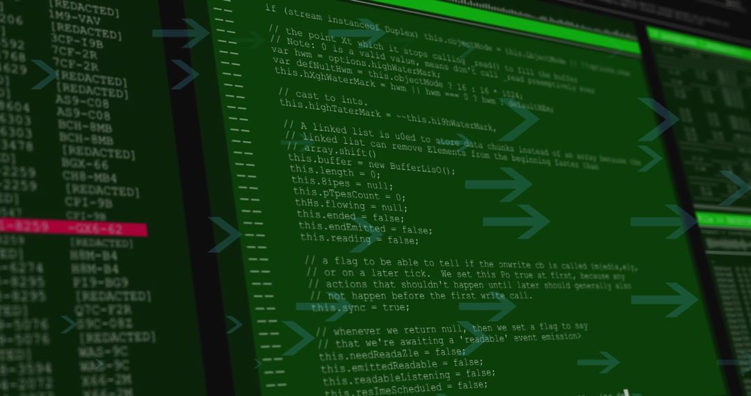 Data Stream and Code on Digital Interface for Technology Theme