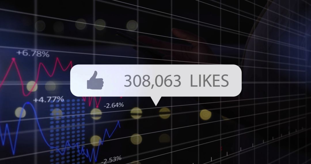 Social Media Engagement Data Overlaying Analytics Dashboard