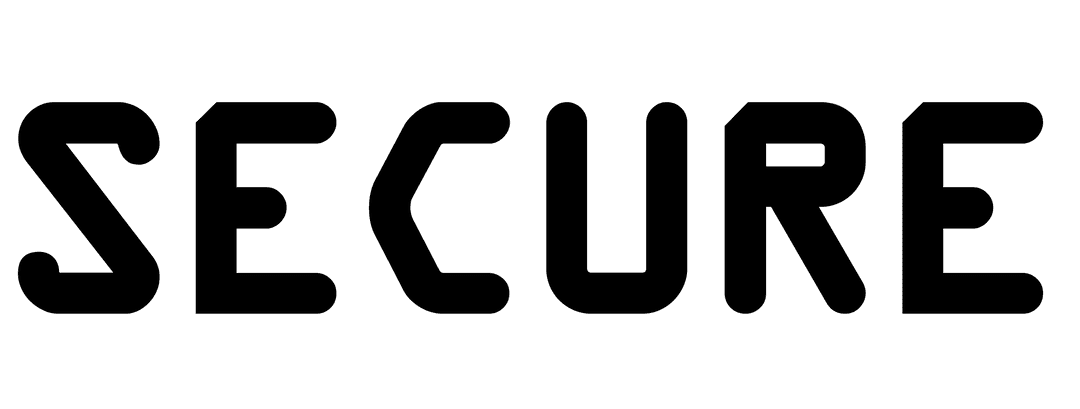 Transparent Illustration of Black Secure Information Text