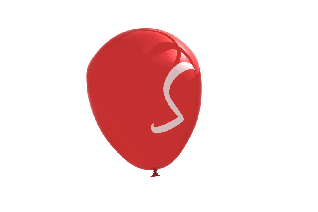Red Balloon with Symbol Shape Floating Transparent Background - Download Free Stock Images Pikwizard.com