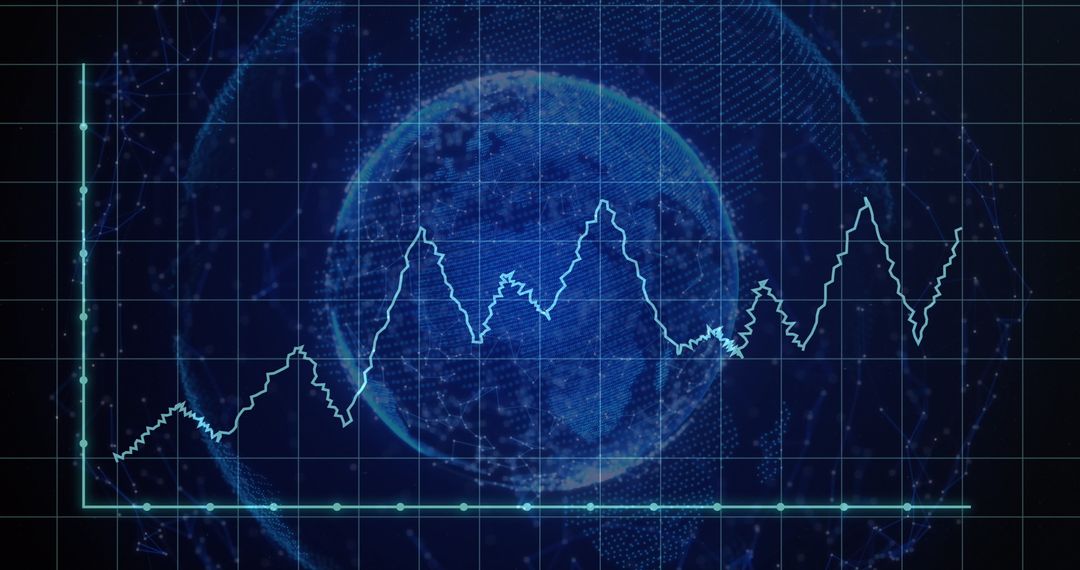 Digital Globe and Data Chart Revolutionizing Global Business Concepts