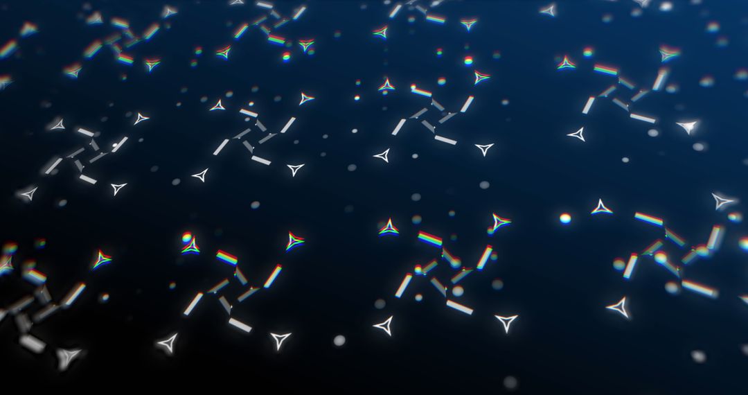 Futuristic Repeating Shapes and Abstraction on Navy Background