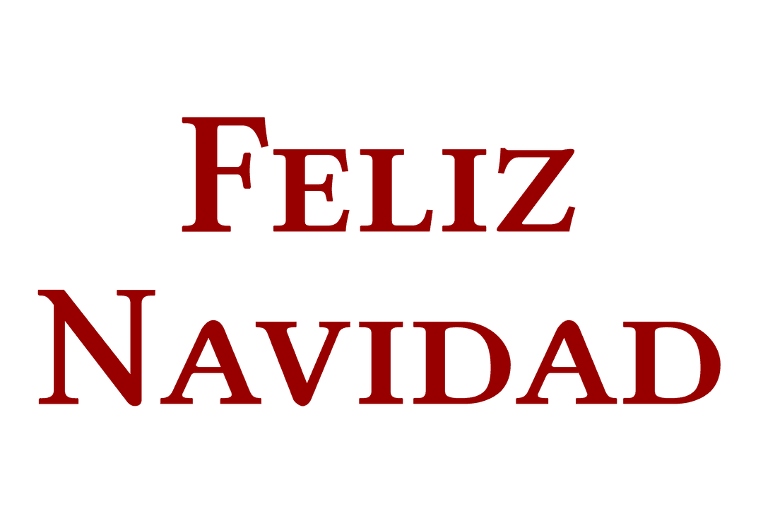 Feliz Navidad Text with Transparent Background for Holiday Decoration