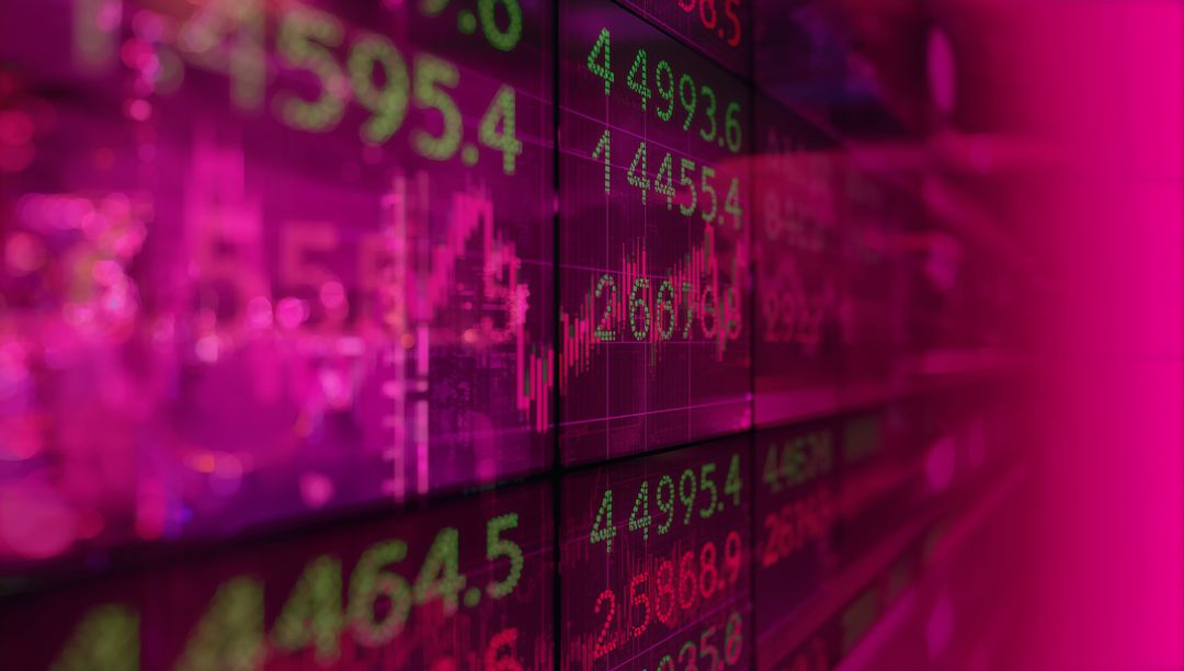 Digital Stock Market Data Grid with Dynamic Charts