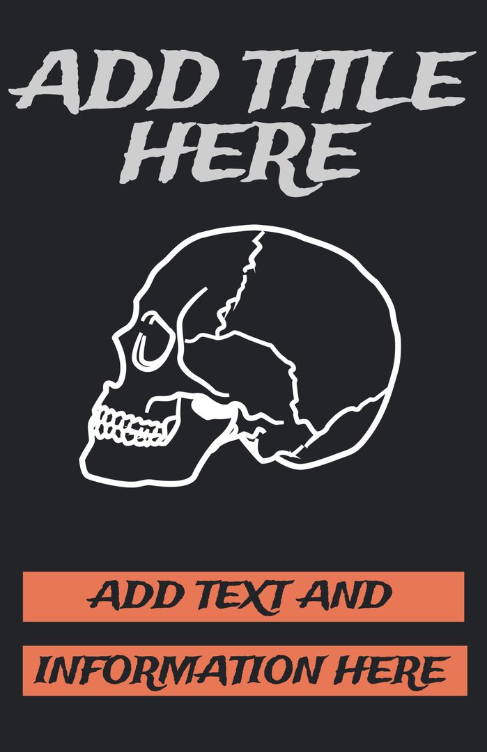 Edgy Gothic Skull Graphic for Events or Promotions