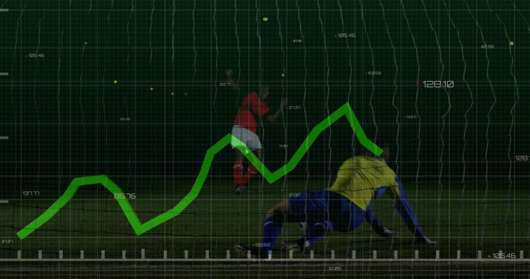 Soccer Competition with Digital Analytics Overlay Merging Sports and Data