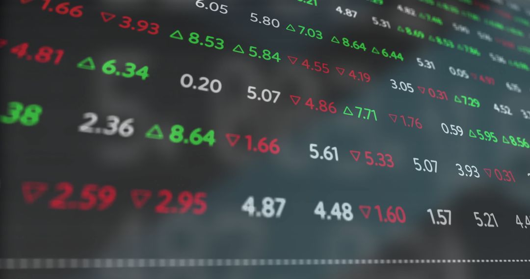Dynamic Display of Financial Stock Market Data on Digital Interface