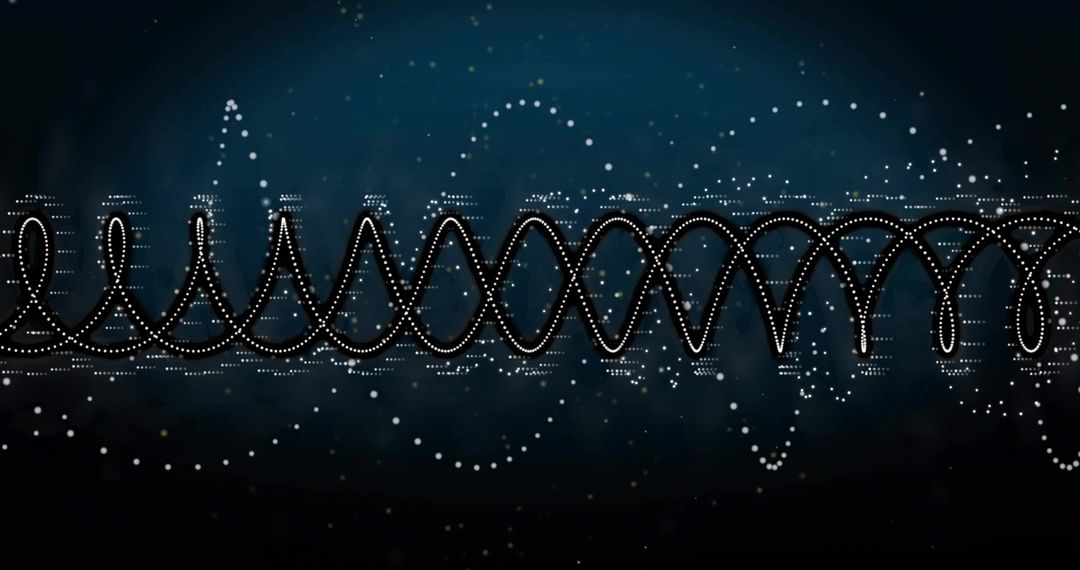 Futuristic Glowing Waveform in Dark Virtual Space