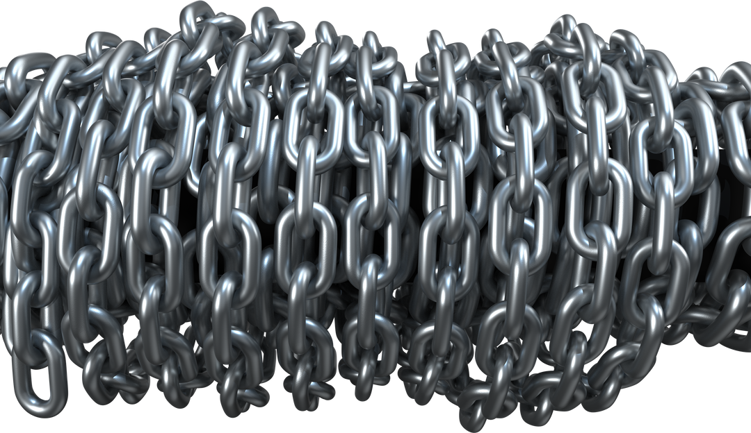 Shiny Silver Industrial Chain Wound on Spool with Transparent Background - Download Free Stock Images Pikwizard.com