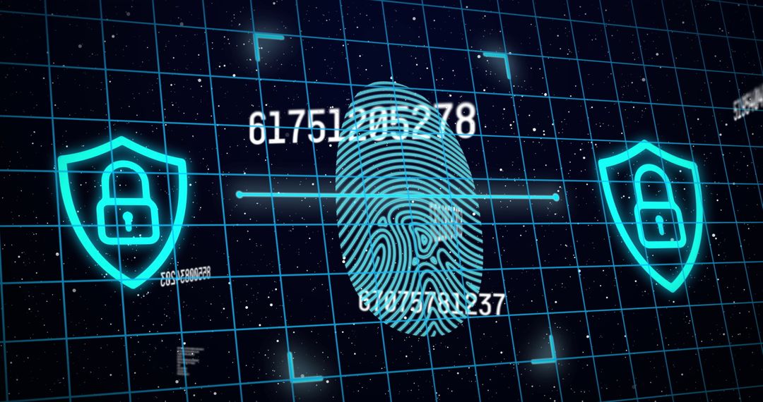 Digital Fingerprint Security Technology Concept