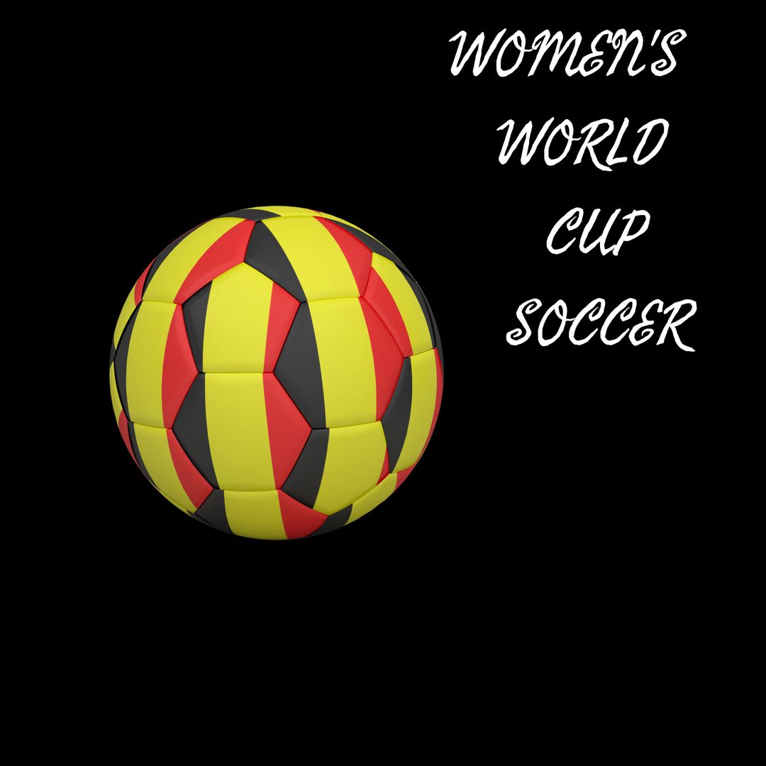 Vibrant Soccer Ball Promoting Women's World Cup