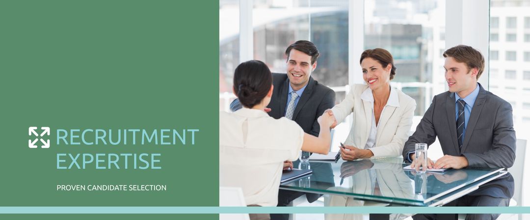 Successful Job Interview Handshake Illustrating Professional Recruitment