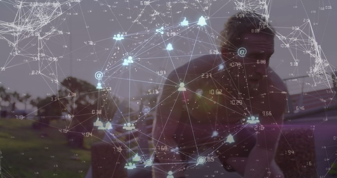 Digital Connectivity Overlays on Resting Athlete