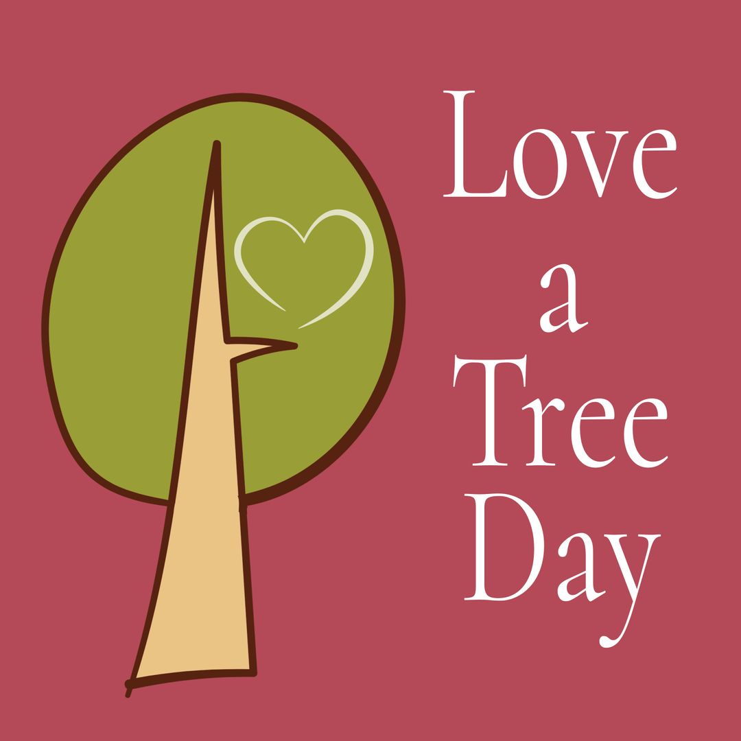 Stylized Heart Tree Symbol for Love a Tree Day