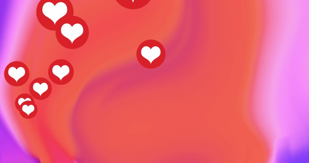Heart Emoji on Vivid Abstract Background Illustration