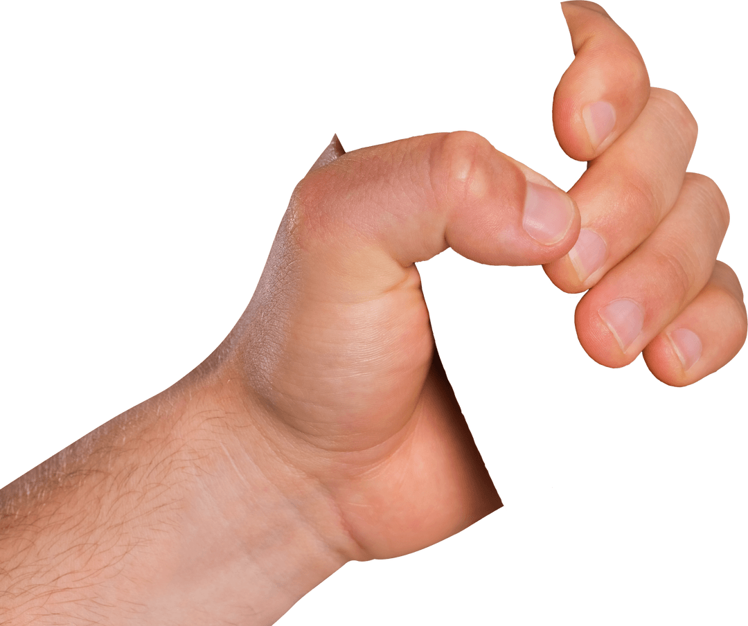 Hand Creating Gesture with Transparent Background