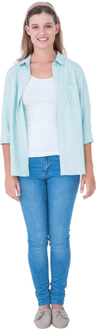 Transparent Image of Smiling Hipster in Casual Attire