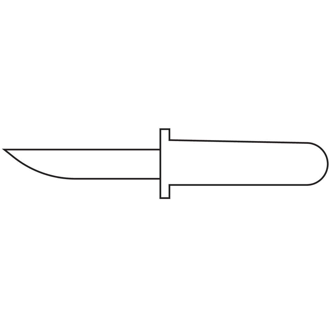 Sharp Knife Vector on Transparent Background