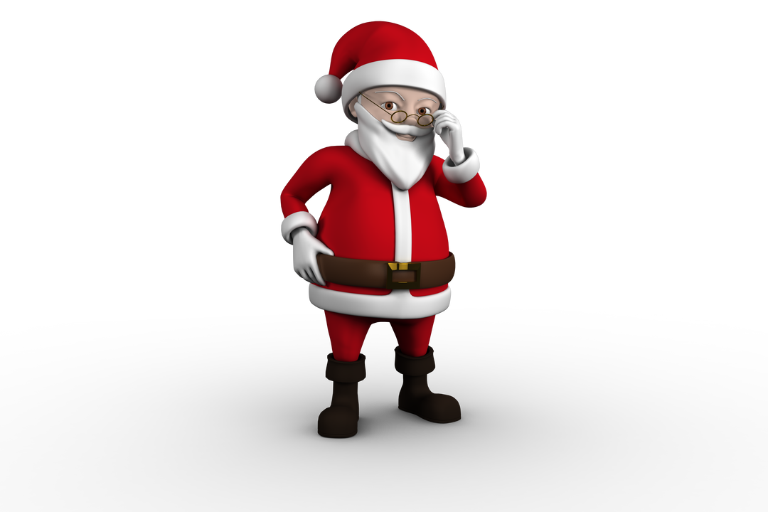 Cute Cartoon Santa Claus on Transparent Background for Festive Designs - Download Free Stock Images Pikwizard.com