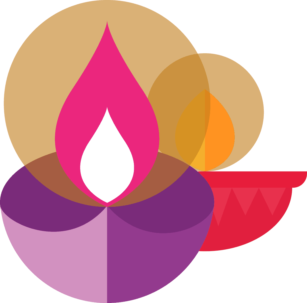 Transparent Stylized Oil Lamps Shining with Vibrant Flames