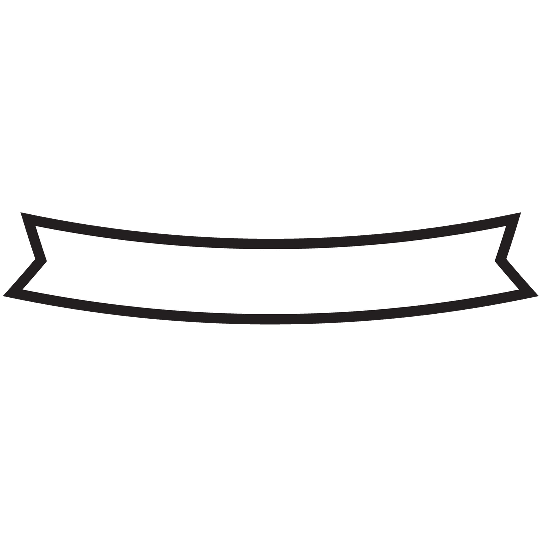 White Ribbon with Copy Space on Transparent Background
