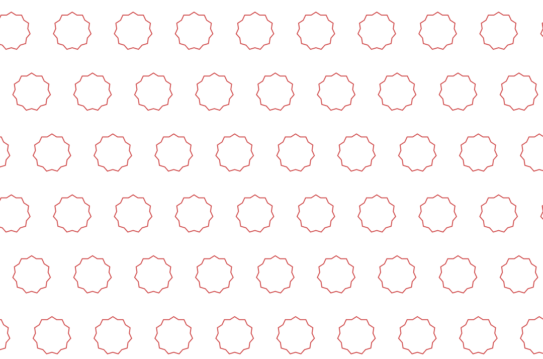 Red Floral Mandala Pattern on Transparent Background Illustration