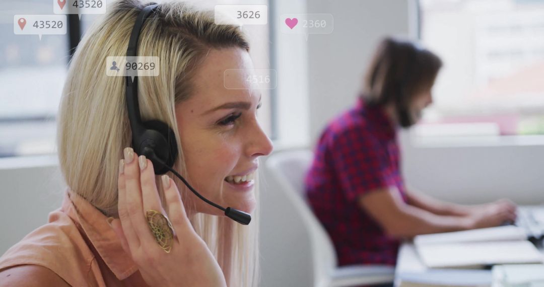 Customer Support Team Engaged with Clients on Calls