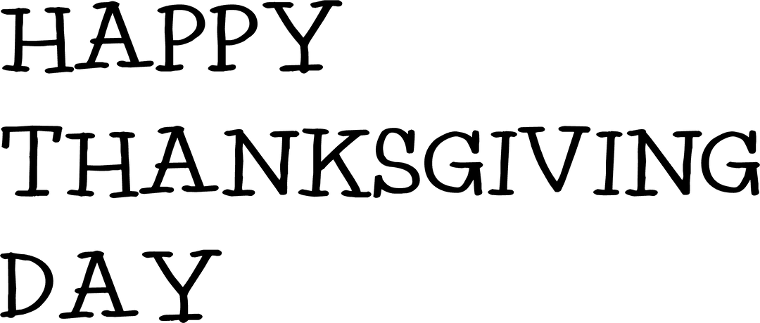 Transparent Thanksgiving Day Greeting Design in Capital Letters