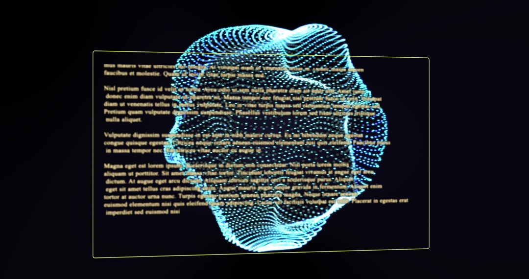 Abstract Digital Data Visualization with Mesh Overlay
