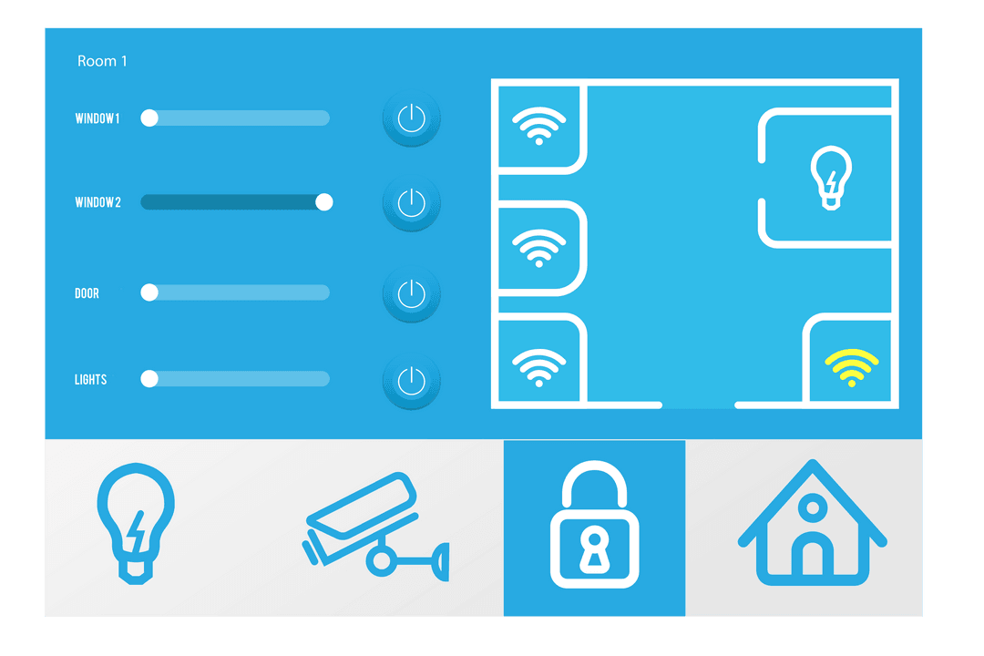Digital Interface for Smart Home Control on Transparent Background - Download Free Stock Images Pikwizard.com