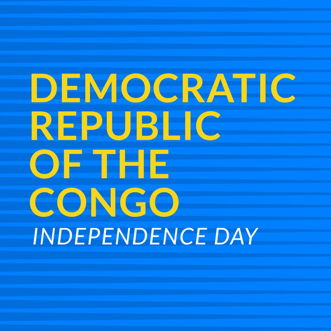 Democratic Republic of the Congo Independence Day Text Design