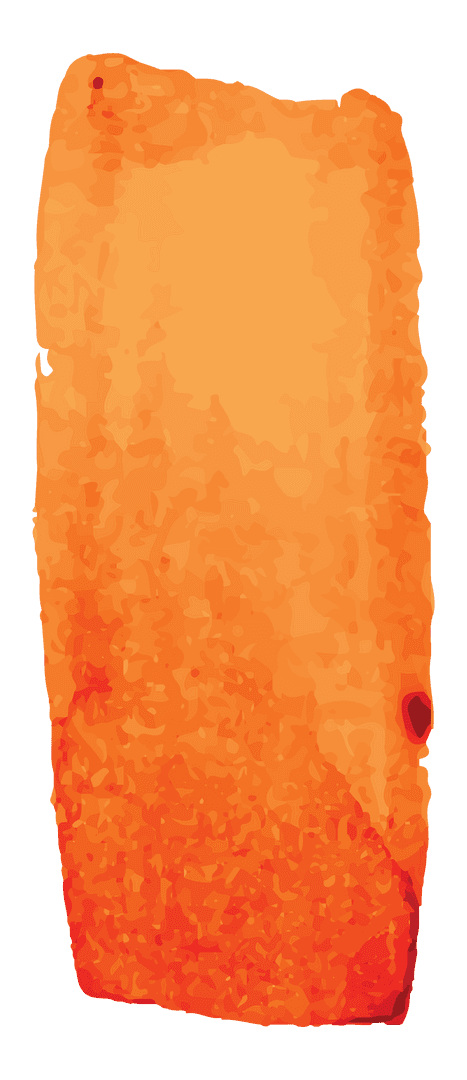 Orange Smudge Illustration with Copy Space on Transparent Background