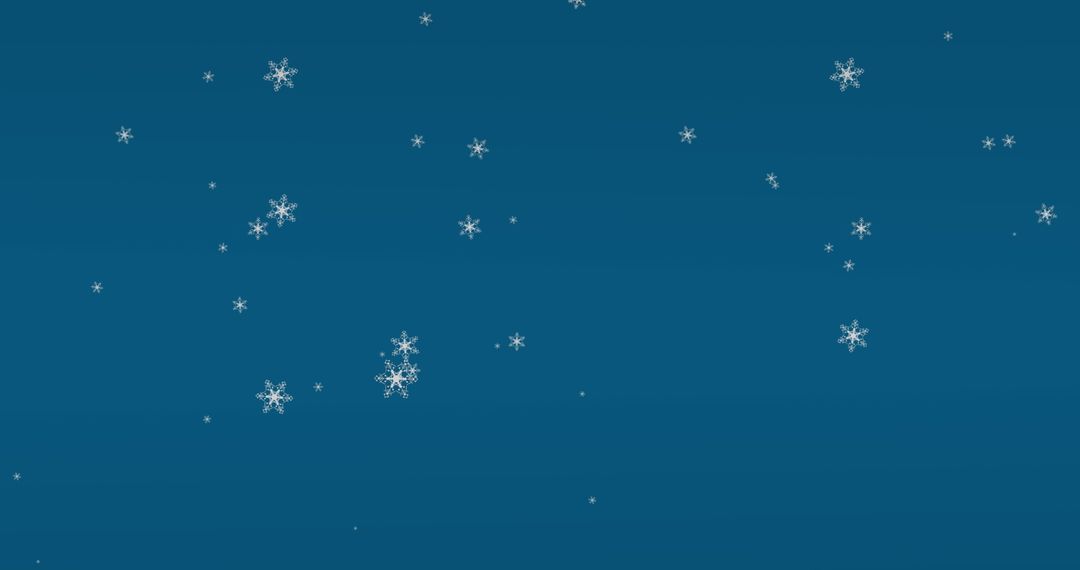 Snowflake Icons on Blue Winter Background