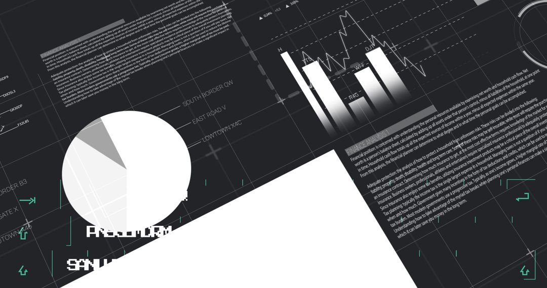 Digital Data Interface with Charts and Text Analysis - Free Images, Stock Photos and Pictures on Pikwizard.com