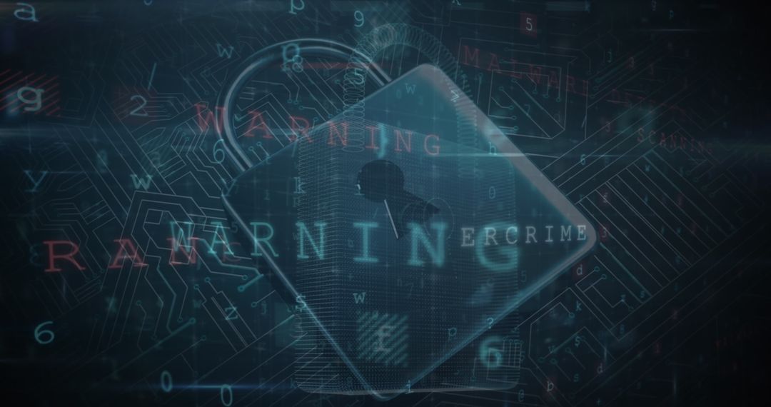 Cybersecurity Technology Data with Digital Lock