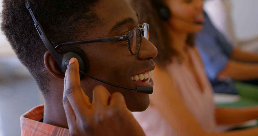 Customer Service Team Engaged in Lively Discussion