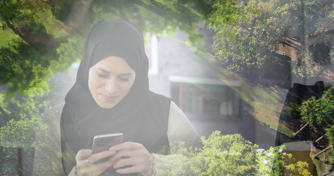 Digital Connection in Harmony with Nature Concept