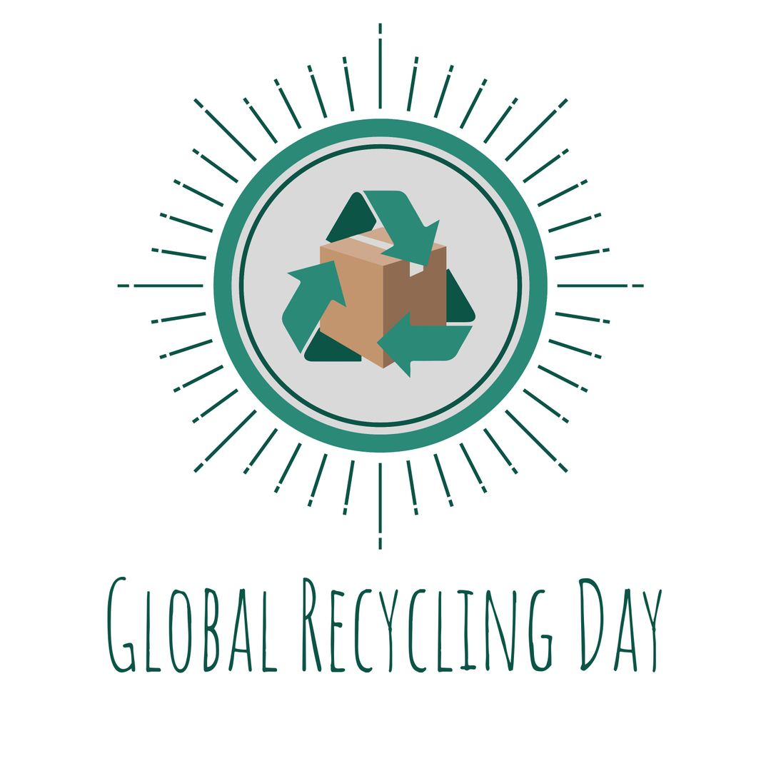 Global Recycling Day Logo with Cardboard Box and Arrow Symbols - Download Free Stock Templates Pikwizard.com