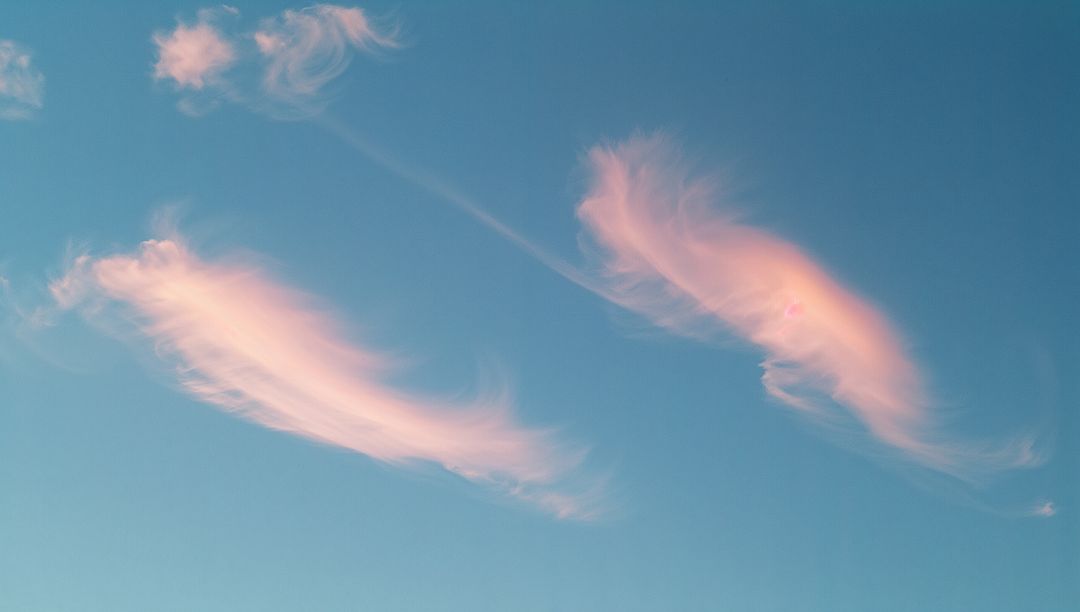 Dreamy Pink Tinted Cirrus Clouds at Sunset