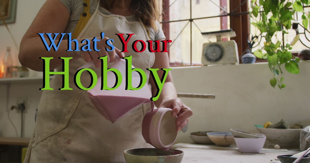 Creative Pottery Workshop with Inspirational Text Overlay