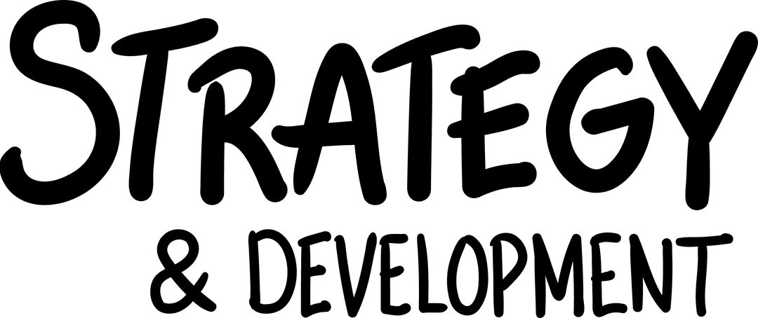 Strategic Development Text on Transparent Background