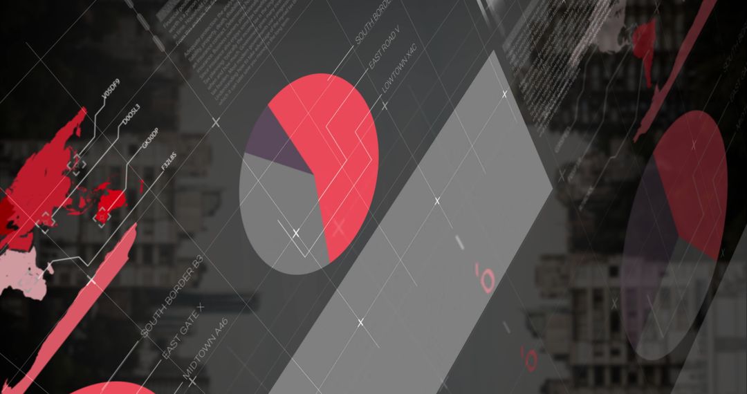 Digital Financial Data and Cityscape Integration Visualization