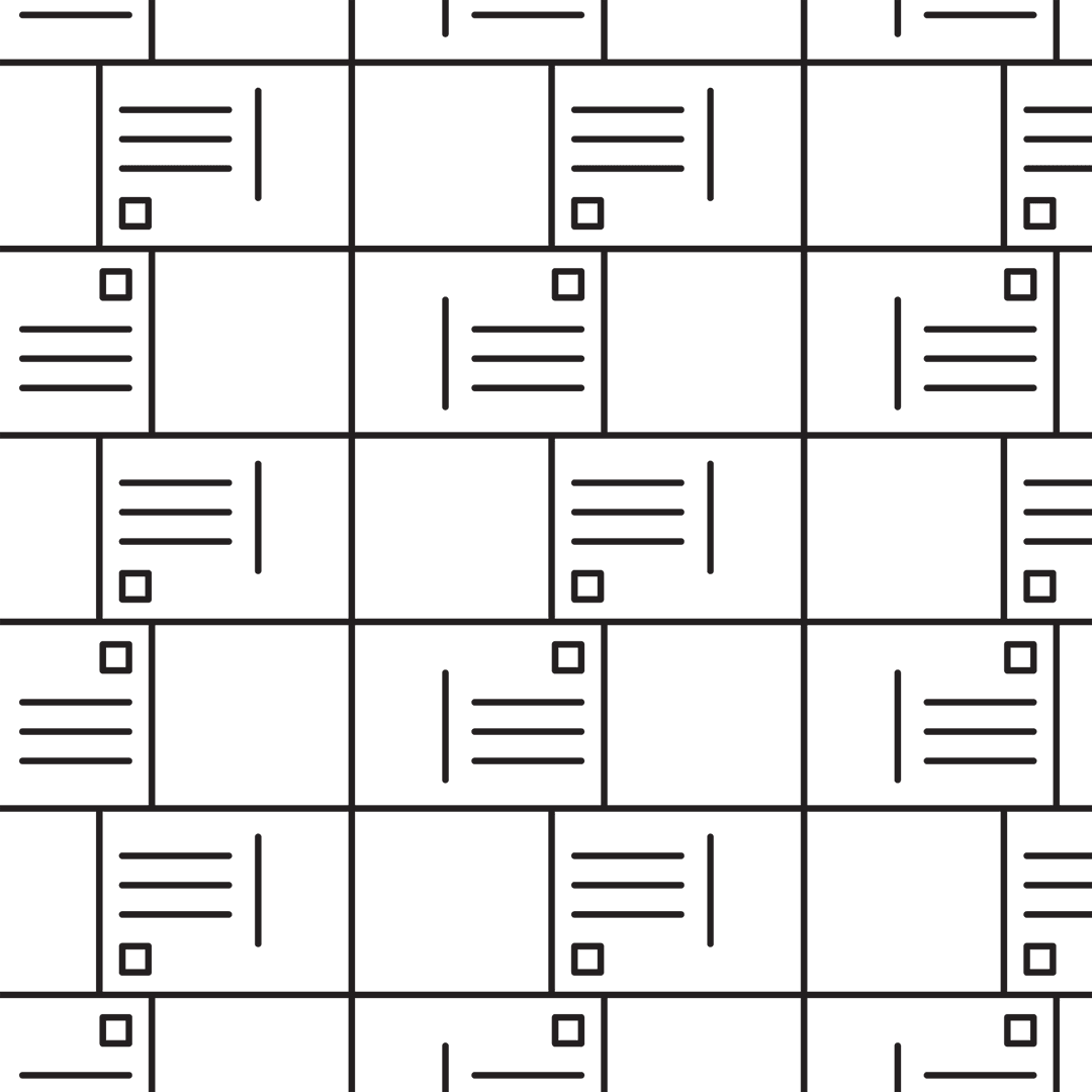 Seamless Black Geometric Patterns on Transparent Background